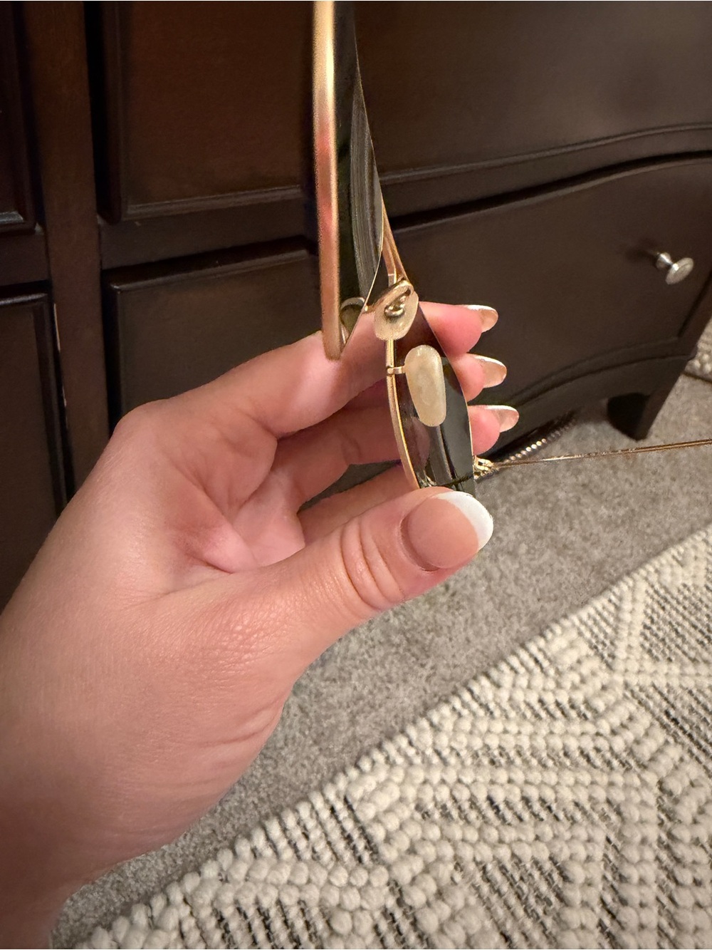Blue Mirrored Ray Ban Aviator Sunglasses - Gold Frame - Picture 2 of 5